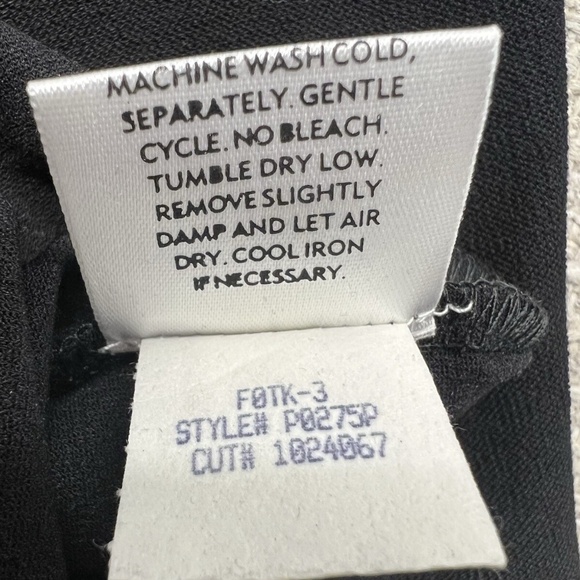 Eileen Fisher Pant Women PP Black Stretch Crepe PullOn Washable Straight Leg - Picture 7 of 11